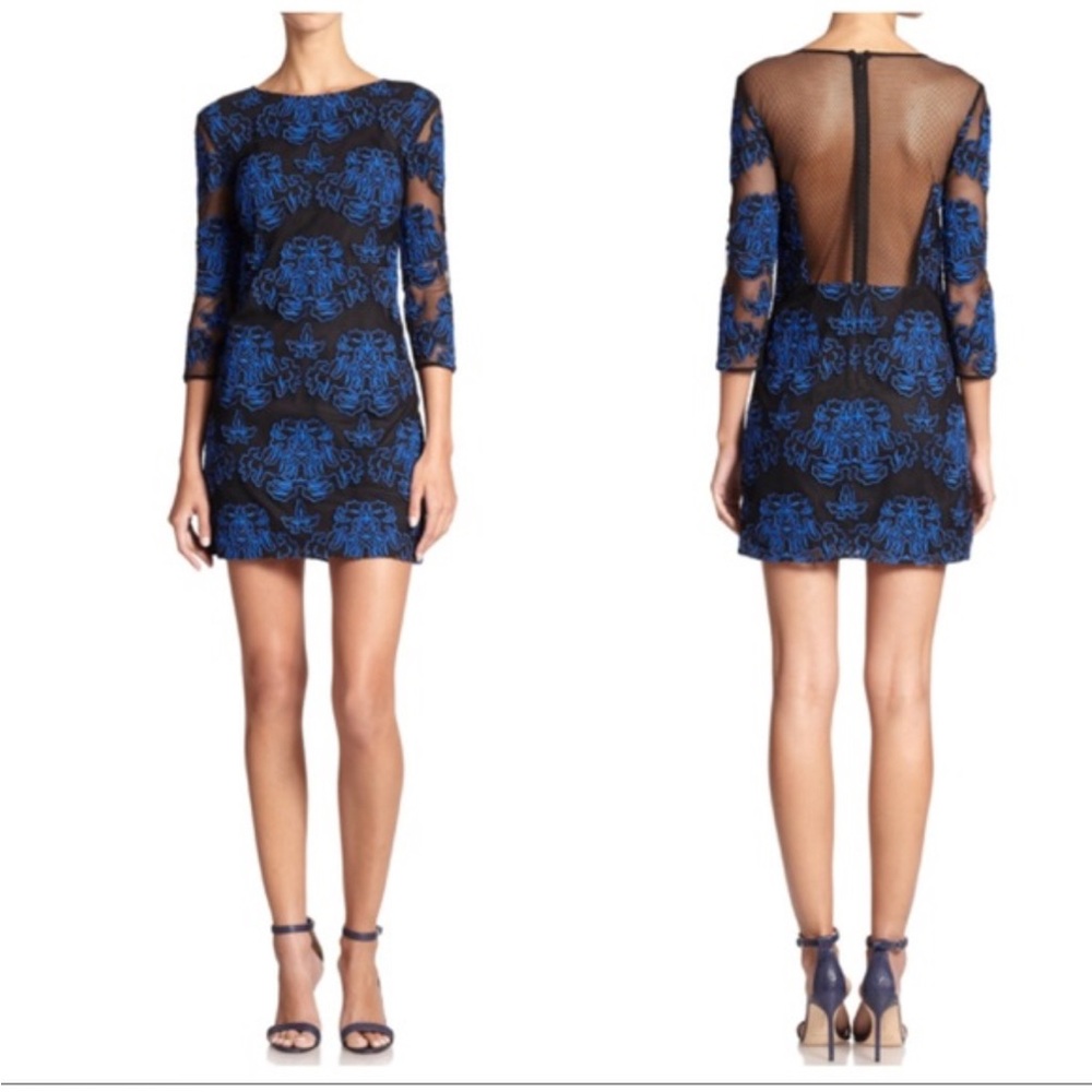 SACHIN + BABI NOIR Sentieri Embroidered Dress NWT